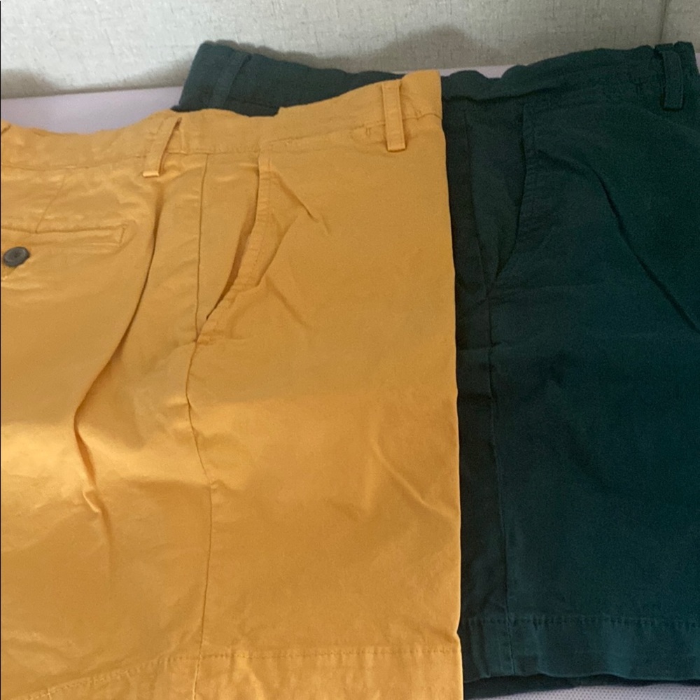 Goodthreads Flat Front Shorts in 
( Mustard & forest green color)